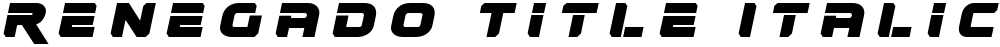 Renegado Title Italic