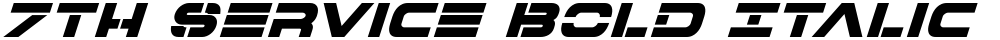 7th Service Bold Italic