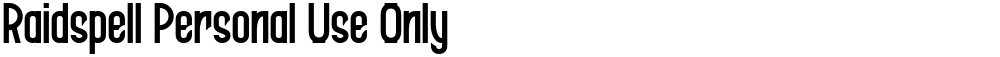 Raidspell Personal Use Only