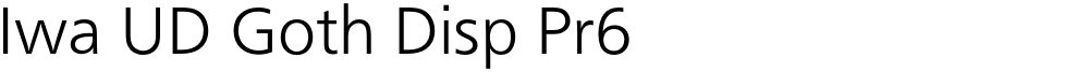 Iwa UD Goth Disp Pr6
