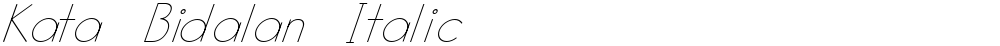 Kata Bidalan Italic