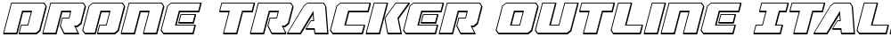 Drone Tracker Outline Italic