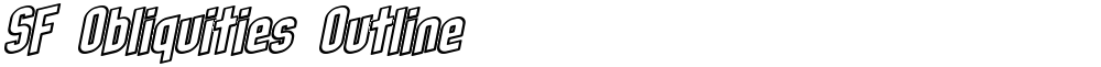 SF Obliquities Outline