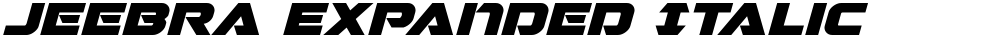 Jeebra Expanded Italic