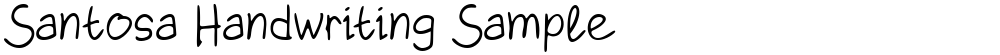 Santosa Handwriting Sample