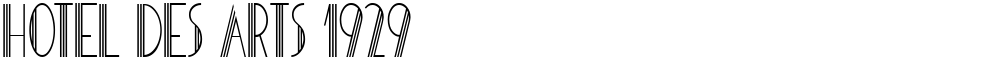 HOTEL DES ARTS 1929