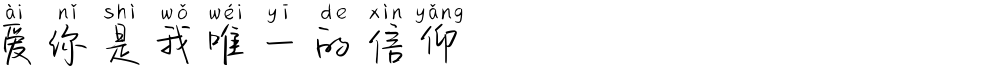 爱你是我唯一的信仰