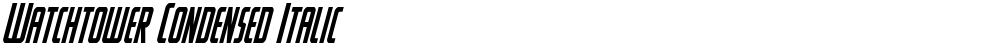 Watchtower Condensed Italic
