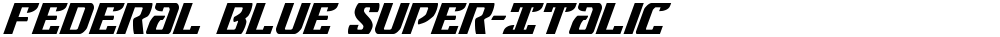 Federal Blue Super-Italic