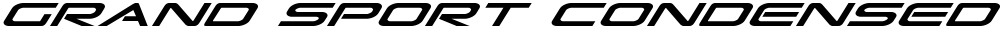 Grand Sport Condensed Italic