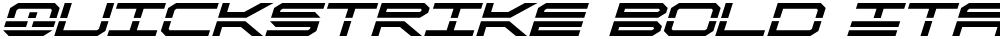 QuickStrike Bold Italic