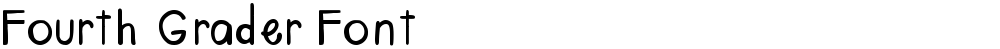 Fourth Grader Font