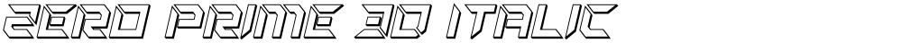 Zero Prime 3D Italic