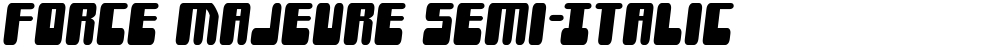 Force Majeure Semi-Italic