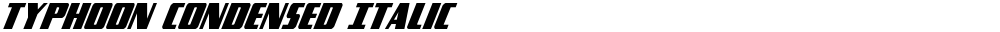 Typhoon Condensed Italic