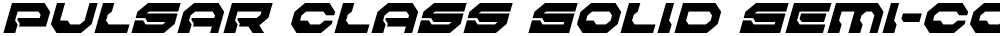 Pulsar Class Solid Semi-Condensed Italic