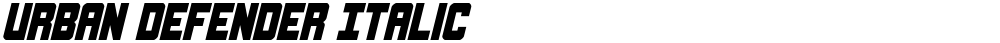 Urban Defender Italic