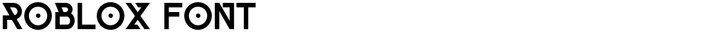 Roblox Font