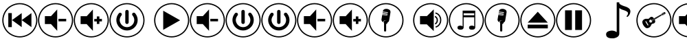 font bottons music pro
