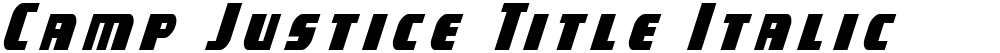 Camp Justice Title Italic