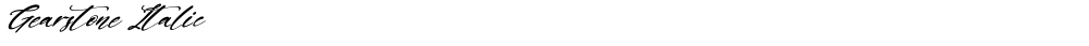 Gearstone Italic