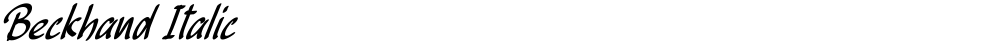Beckhand Italic