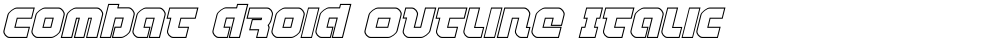 Combat Droid Outline Italic