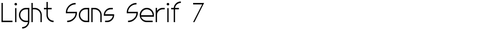 Light Sans Serif 7
