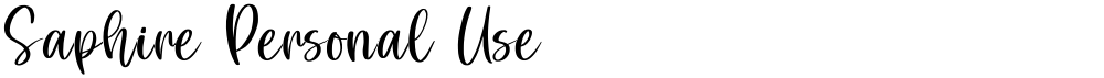Saphire Personal Use