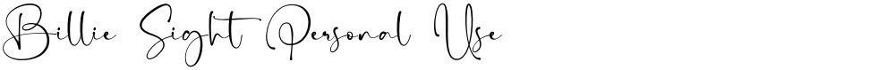 Billie Sight Personal Use