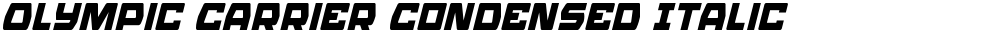 Olympic Carrier Condensed Italic