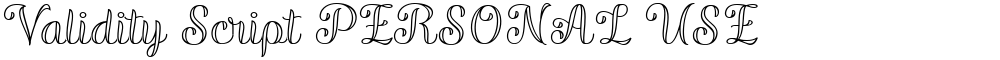 Validity Script PERSONAL USE