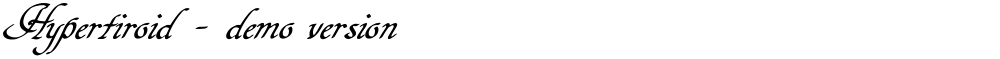 Hypertiroid - demo version