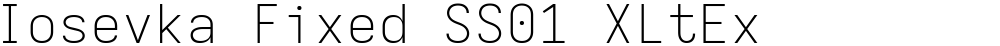 Iosevka Fixed SS01 XLtEx