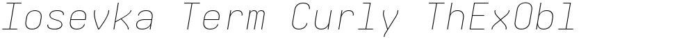 Iosevka Term Curly ThExObl
