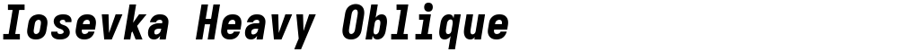 Iosevka Heavy Oblique