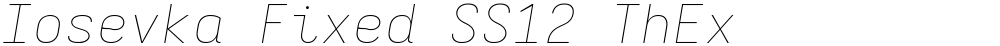 Iosevka Fixed SS12 ThEx