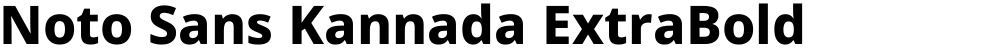 Noto Sans Kannada ExtraBold