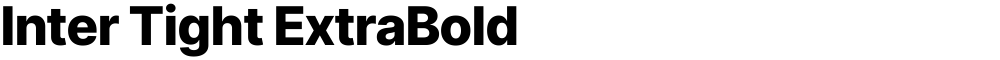 Inter Tight ExtraBold