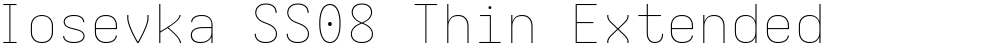 Iosevka SS08 Thin Extended