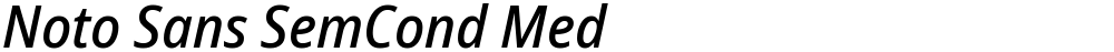 Noto Sans SemCond Med