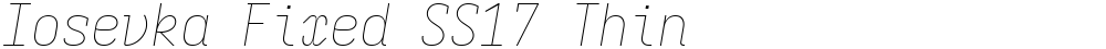 Iosevka Fixed SS17 Thin