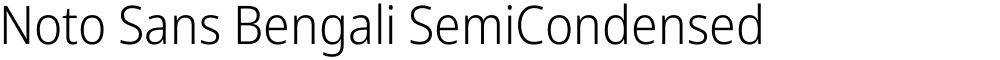 Noto Sans Bengali SemiCondensed Light