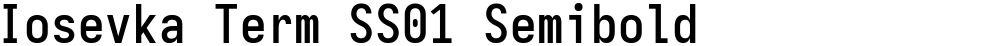 Iosevka Term SS01 Semibold