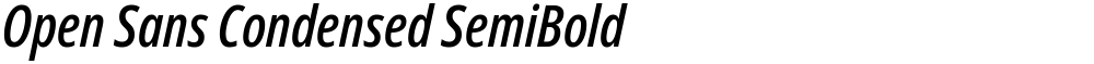 Open Sans Condensed SemiBold