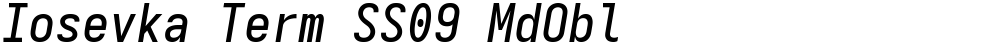Iosevka Term SS09 MdObl
