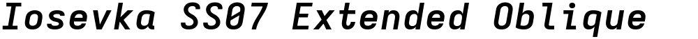 Iosevka SS07 Extended Oblique