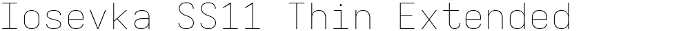 Iosevka SS11 Thin Extended
