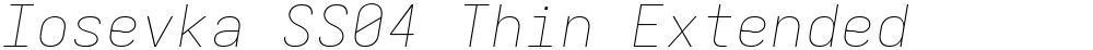 Iosevka SS04 Thin Extended