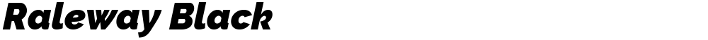Raleway Black